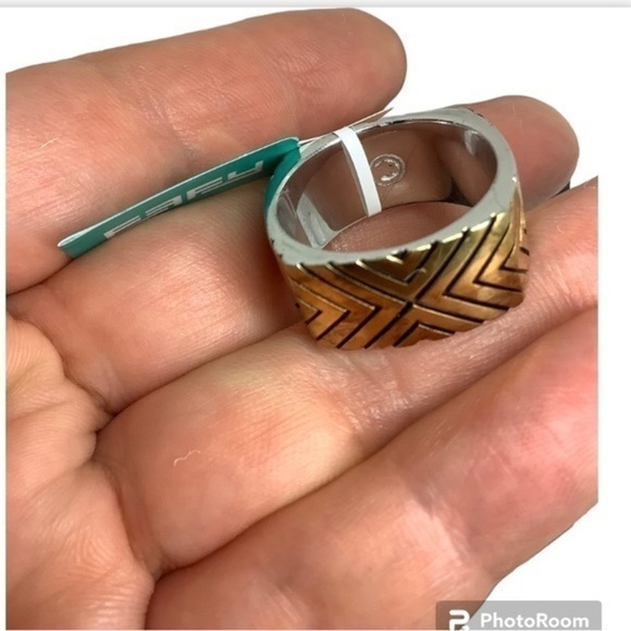 NWOT Effy sterling silver gold band ring - Picture 5 of 5